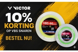 Tijdelijk 10% korting op álle Victor VBS badmintonrollen!