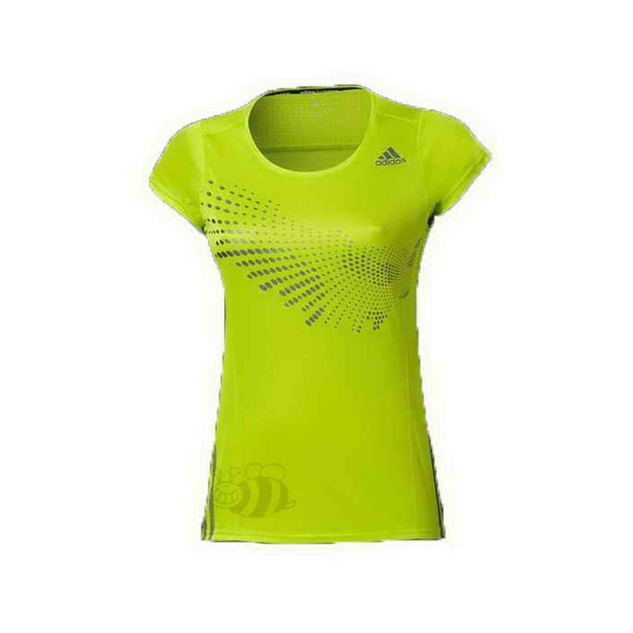 Adidas-T-shirt-BT-Graph-Tee-Lime-Green-Lady-1