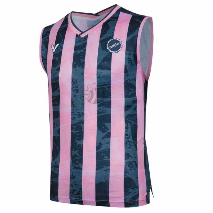 Victor-T-shirt-T-55090-B-Navy/Pink-Sleeveless-1