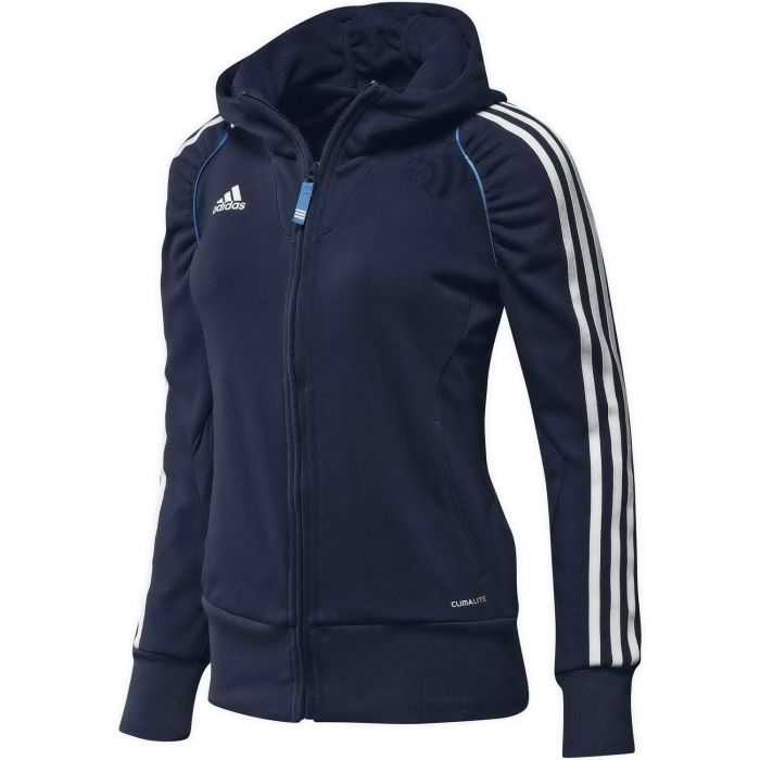 Blazen verticaal lening ADIDAS HOODY T12 NAVY BLUE LADY - Kleding